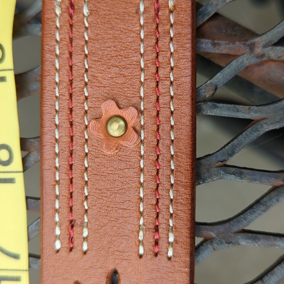 Whiskey leather boho belt 32 - Picture 6 of 7